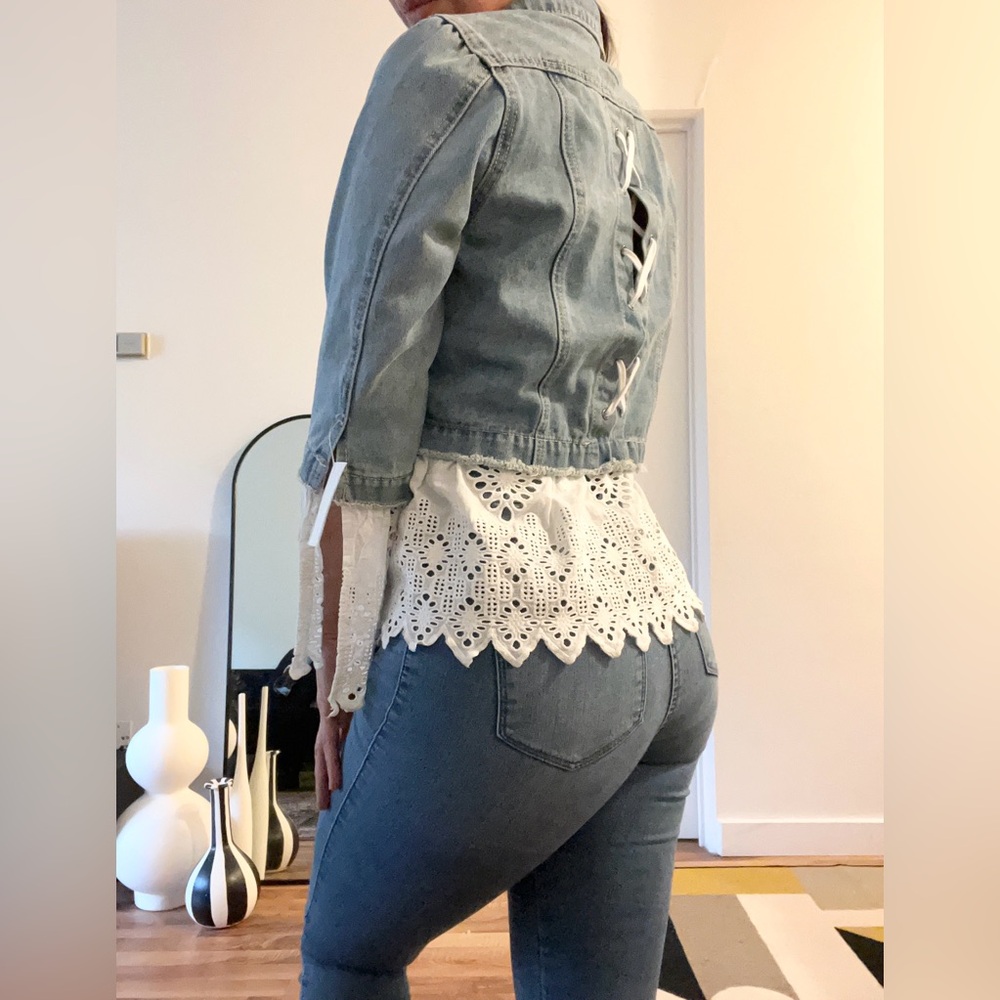 Unique Jean jacket by boutique designer in California.